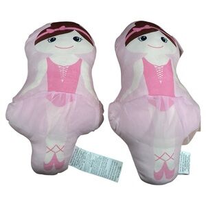 2 New Pink Ballerina Decorative Pillows